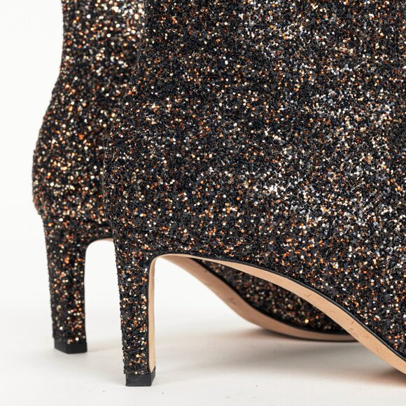 Jimmy Choo Hanover 65 Amethyst Mix Twinkle Glitter Buckled Booties - Picture 9 of 11